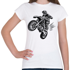 PRINTFASHION motocross - Női póló - Fehér női póló