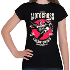 PRINTFASHION Motocross - Női póló - Fekete