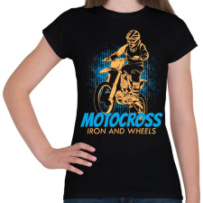 PRINTFASHION Motocross  - Női póló - Fekete női póló
