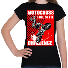 PRINTFASHION Motocross - Női póló - Fekete női póló