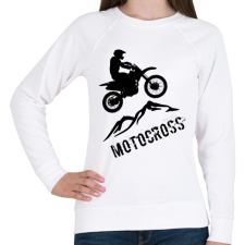 PRINTFASHION Motocross - Női pulóver - Fehér női pulóver, kardigán