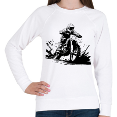 PRINTFASHION motocross - Női pulóver - Fehér