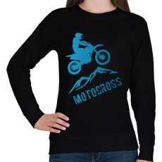 PRINTFASHION Motocross  - Női pulóver - Fekete