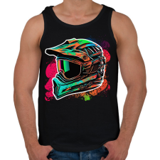 PRINTFASHION Motocross sisak - Férfi atléta - Fekete atléta, trikó