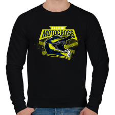PRINTFASHION Motocross sisak - Férfi pulóver - Fekete férfi pulóver, kardigán