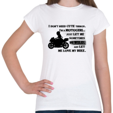 PRINTFASHION motogirl - Női póló - Fehér