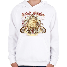 PRINTFASHION motor davidson - Gyerek kapucnis pulóver - Fehér