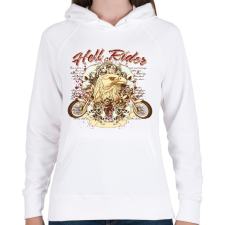 PRINTFASHION motor davidson - Női kapucnis pulóver - Fehér női pulóver, kardigán