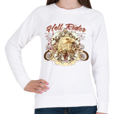 PRINTFASHION motor davidson - Női pulóver - Fehér női pulóver, kardigán