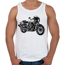 PRINTFASHION motor - Férfi atléta - Fehér atléta, trikó