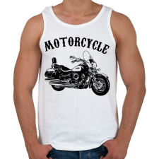 PRINTFASHION motor - Férfi atléta - Fehér atléta, trikó