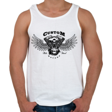 PRINTFASHION motor - Férfi atléta - Fehér