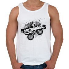 PRINTFASHION motor - Férfi atléta - Fehér atléta, trikó