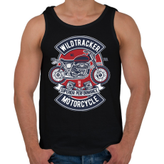 PRINTFASHION motor - Férfi atléta - Fekete