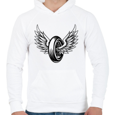 PRINTFASHION motor - Férfi kapucnis pulóver - Fehér férfi pulóver, kardigán