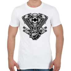 PRINTFASHION motor - Férfi póló - Fehér