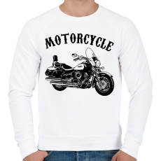 PRINTFASHION motor - Férfi pulóver - Fehér
