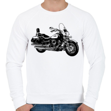 PRINTFASHION motor - Férfi pulóver - Fehér