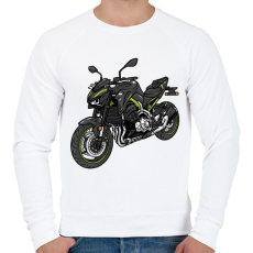 PRINTFASHION motor - Férfi pulóver - Fehér