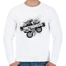 PRINTFASHION motor - Férfi pulóver - Fehér férfi pulóver, kardigán