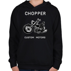 PRINTFASHION Motor - Gyerek kapucnis pulóver - Fekete