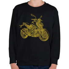 PRINTFASHION motor - Gyerek pulóver - Fekete gyerek pulóver, kardigán