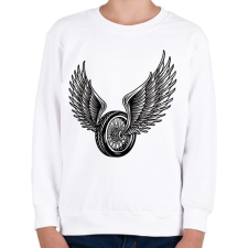 PRINTFASHION Motor kerék - Gyerek pulóver - Fehér gyerek pulóver, kardigán