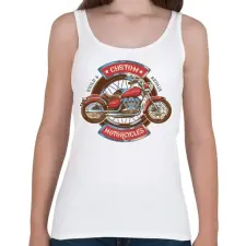 PRINTFASHION motor - Női atléta - Fehér női trikó