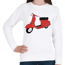 PRINTFASHION Motor - Női pulóver - Fehér