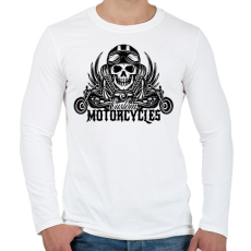 PRINTFASHION Motorcycle  - Férfi hosszú ujjú póló - Fehér