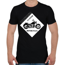 PRINTFASHION motorcycle - Férfi póló - Fekete férfi póló