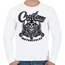 PRINTFASHION Motorcycle  - Férfi pulóver - Fehér