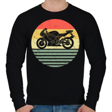 PRINTFASHION Motorcycle - Férfi pulóver - Fekete