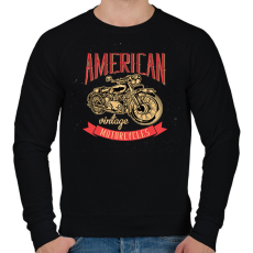 PRINTFASHION Motorcycle  - Férfi pulóver - Fekete
