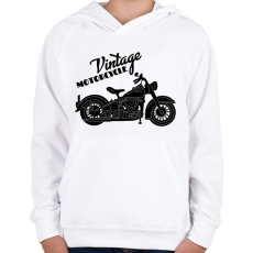PRINTFASHION Motorcycle  - Gyerek kapucnis pulóver - Fehér