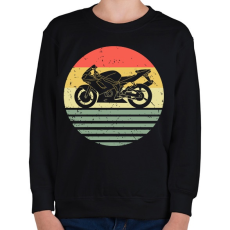 PRINTFASHION Motorcycle - Gyerek pulóver - Fekete