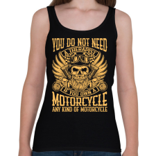 PRINTFASHION Motorcycle - Női atléta - Fekete női trikó