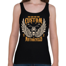 PRINTFASHION Motorcycle - Női atléta - Fekete