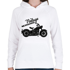 PRINTFASHION Motorcycle  - Női kapucnis pulóver - Fehér