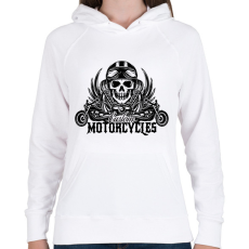 PRINTFASHION Motorcycle  - Női kapucnis pulóver - Fehér