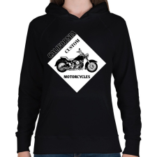 PRINTFASHION motorcycle - Női kapucnis pulóver - Fekete női pulóver, kardigán