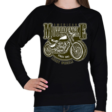 PRINTFASHION Motorcycle  - Női pulóver - Fekete