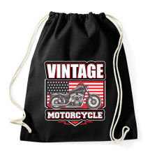 PRINTFASHION Motorcycle - Sportzsák, Tornazsák - Fekete tornazsák