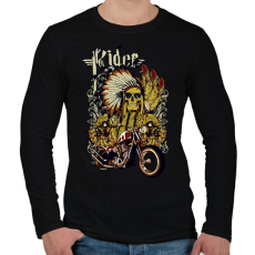 PRINTFASHION motorkerékpár és koponya - Férfi hosszú ujjú póló - Fekete