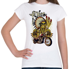 PRINTFASHION motorkerékpár és koponya - Női póló - Fehér