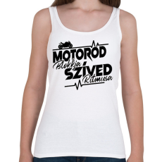 PRINTFASHION Motorod Blokkja, Szíved ritmusa - Női atléta - Fehér