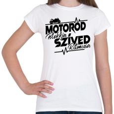 PRINTFASHION Motorod Blokkja, Szíved ritmusa - Női póló - Fehér