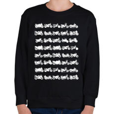 PRINTFASHION motorok sötét pólóra - Gyerek pulóver - Fekete