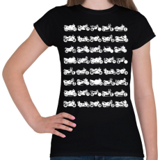 PRINTFASHION motorok sötét pólóra - Női póló - Fekete