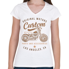 PRINTFASHION Motoros 04 - Original Motors - Női V-nyakú póló - Fehér